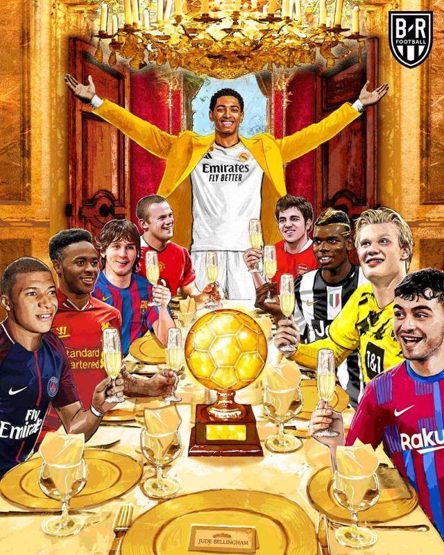 英雄联盟S赛2025-2023年欧洲金童奖公布，贝林厄姆无悬念当选